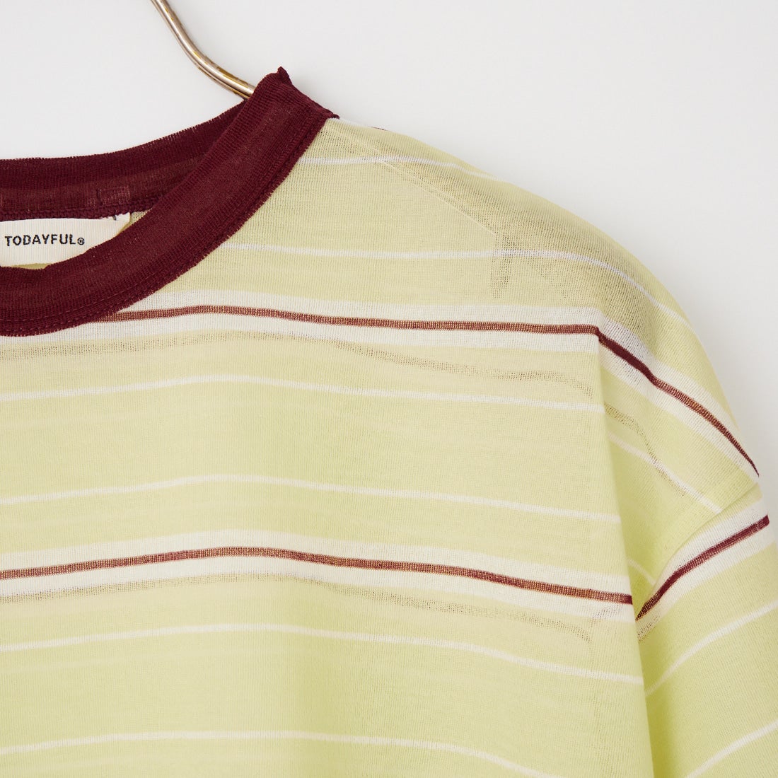 TODAYFUL [トゥデイフル] シアーボーダーTシャツ [12610629] L/GRN