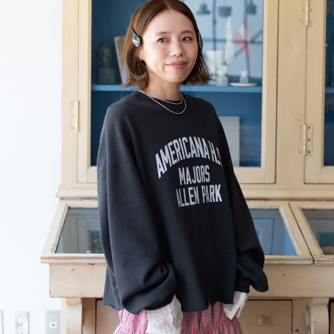 ｽﾐｸﾛ&&モデル身長：153cm 着用サイズ：ONE SIZE&&