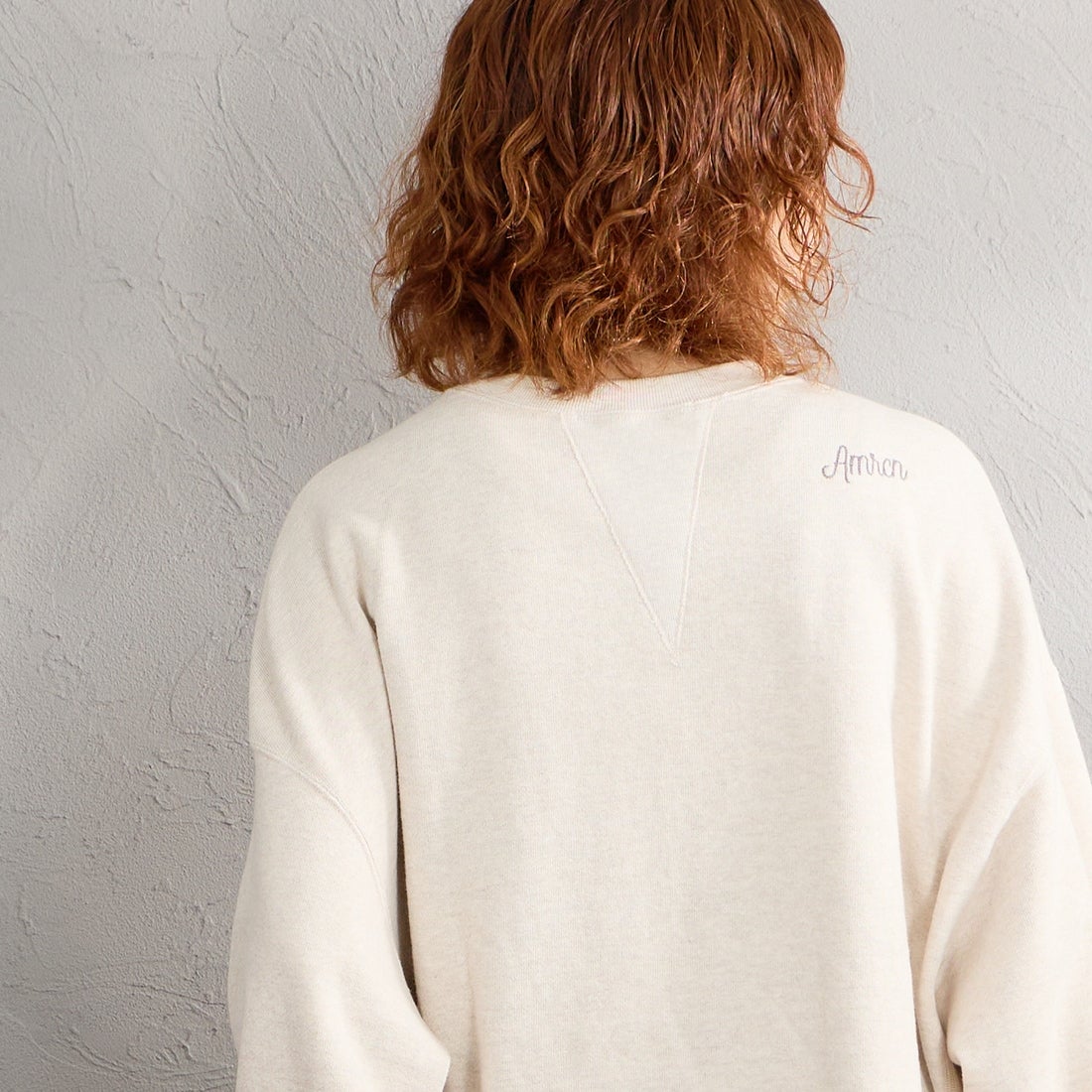 Americana × JEANS FACTORY [アメリカーナ × ジーンズファクトリー] 別注 カレッジロゴプリント カットオフスウェット [ASO-899-1-JF] ｵｰﾄﾐｰﾙ &&モデル身長：158cm 着用サイズ：ONE SIZE&&