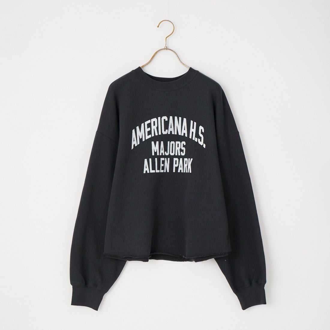 Americana × JEANS FACTORY [アメリカーナ × ジーンズファクトリー] 別注 カレッジロゴプリント カットオフスウェット [ASO-899-1-JF] ｽﾐｸﾛ