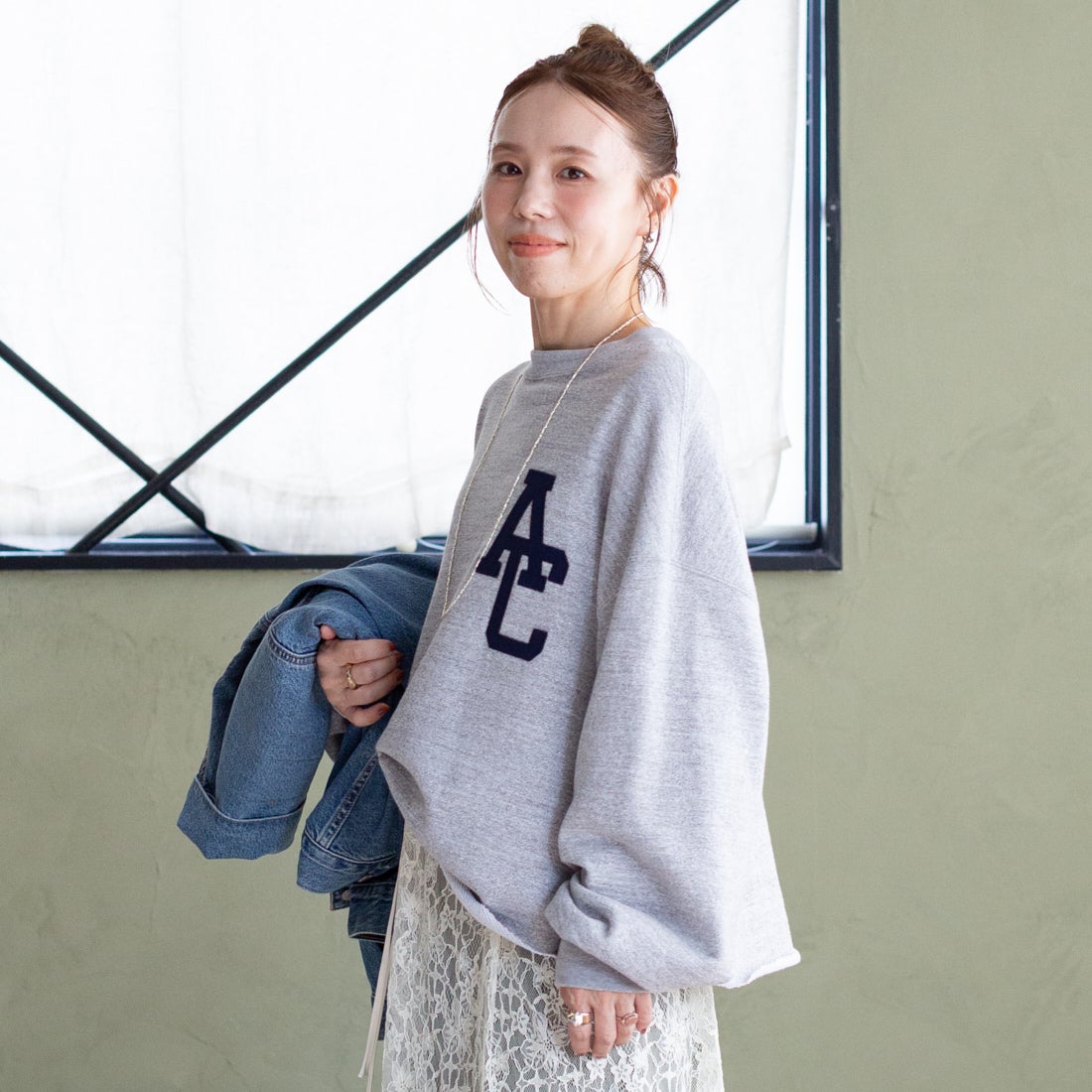 ﾓｸｸﾞﾚｰ&&モデル身長：150cm 着用サイズ：ONE SIZE&&