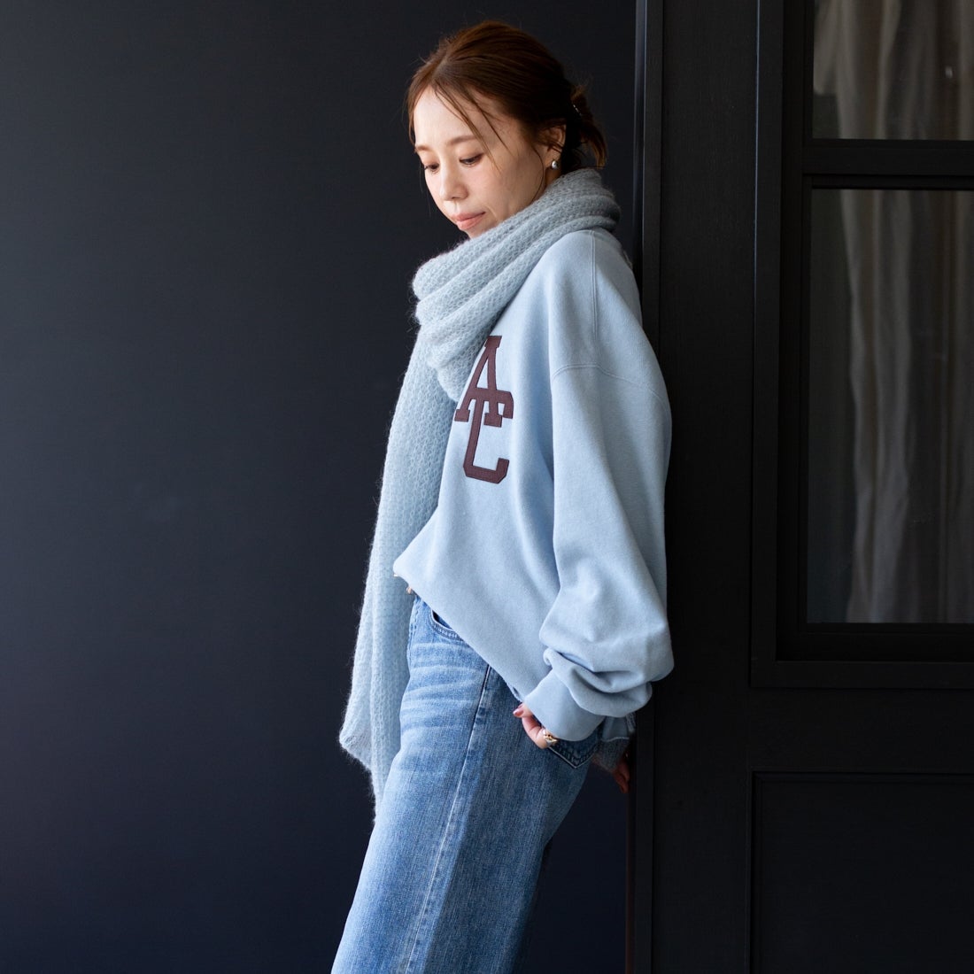 ﾌﾞﾙｰｸﾞﾚｰ&&モデル身長：162cm 着用サイズ：ONE SIZE&&