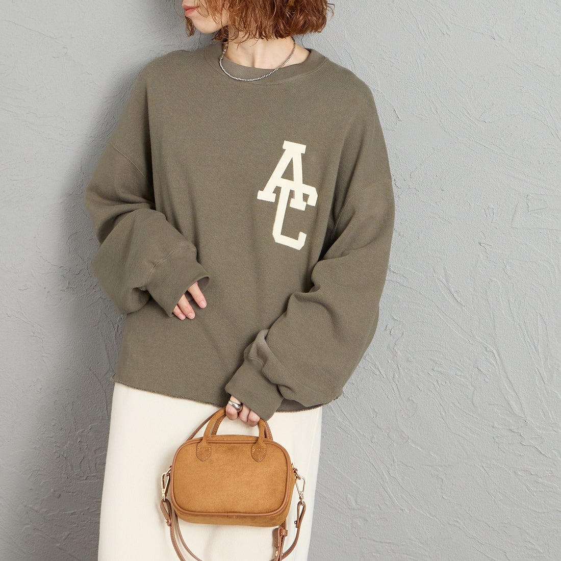 ｸﾞﾚｰﾌﾞﾗｳﾝ&&モデル身長：158cm 着用サイズ：ONE SIZE&&