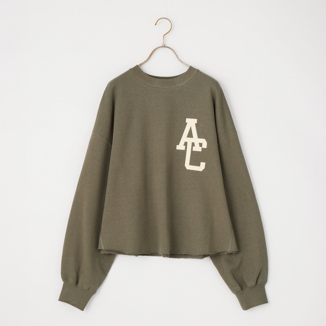 Americana × JEANS FACTORY [アメリカーナ × ジーンズファクトリー] 別注 AC ワッペン カットオフスウェット [ASO-899-2-JF] ｸﾞﾚｰﾌﾞﾗｳﾝ