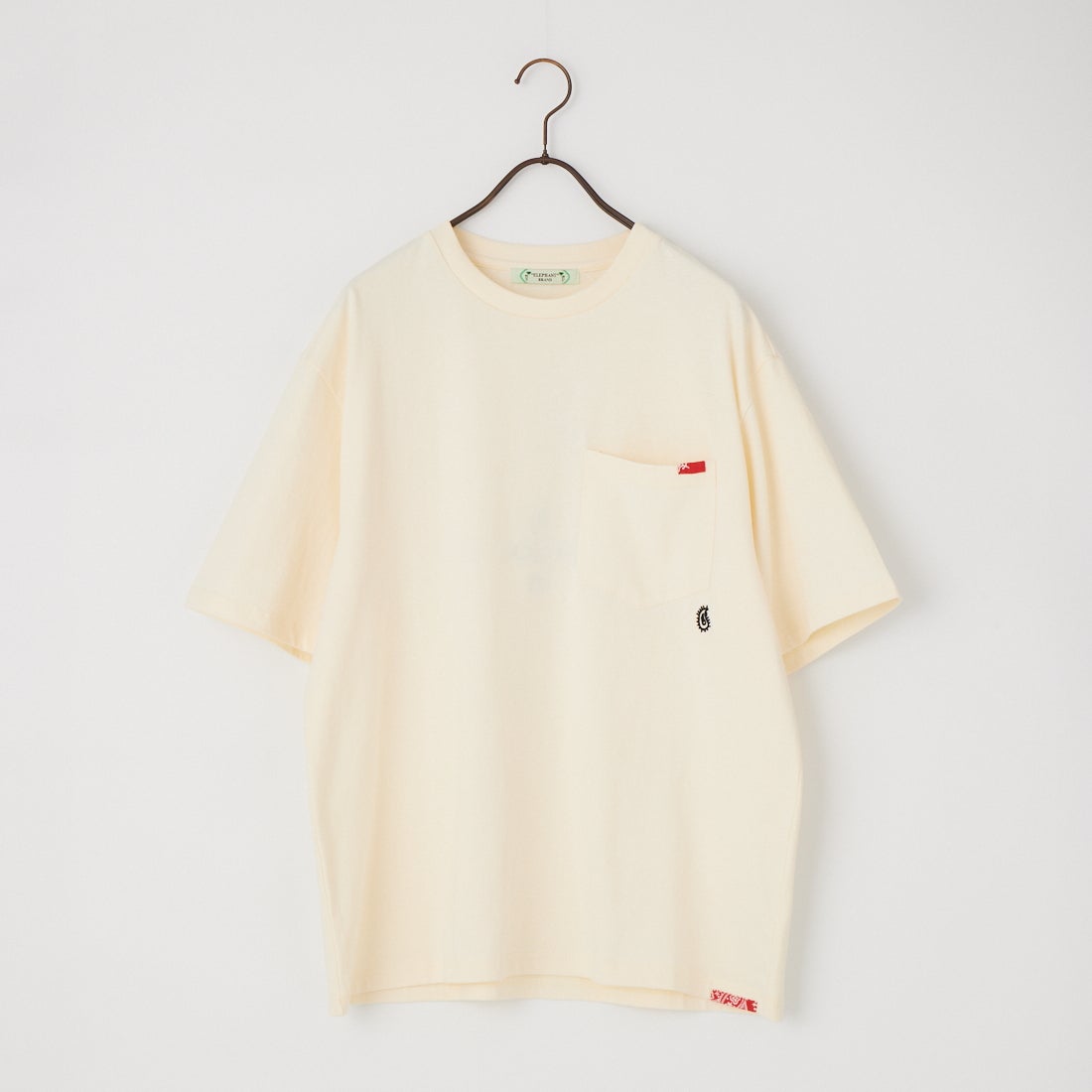 ELEPHANT [エレファント] 別注 バックロゴ刺繍Tシャツ [26PK-C003-JF] WHITE