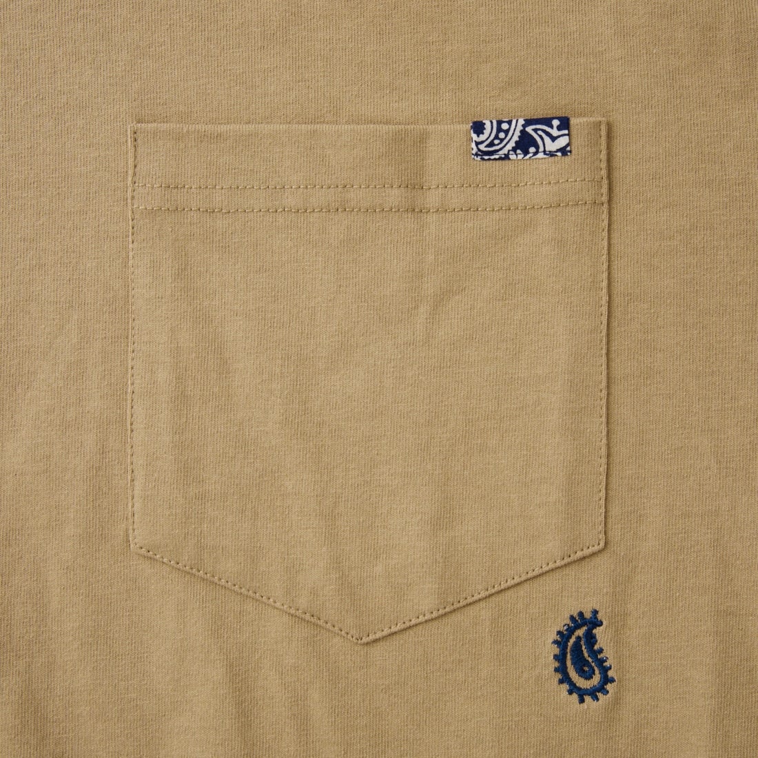 ELEPHANT [エレファント] 別注 バックロゴ刺繍Tシャツ [26PK-C003-JF] BEIGE