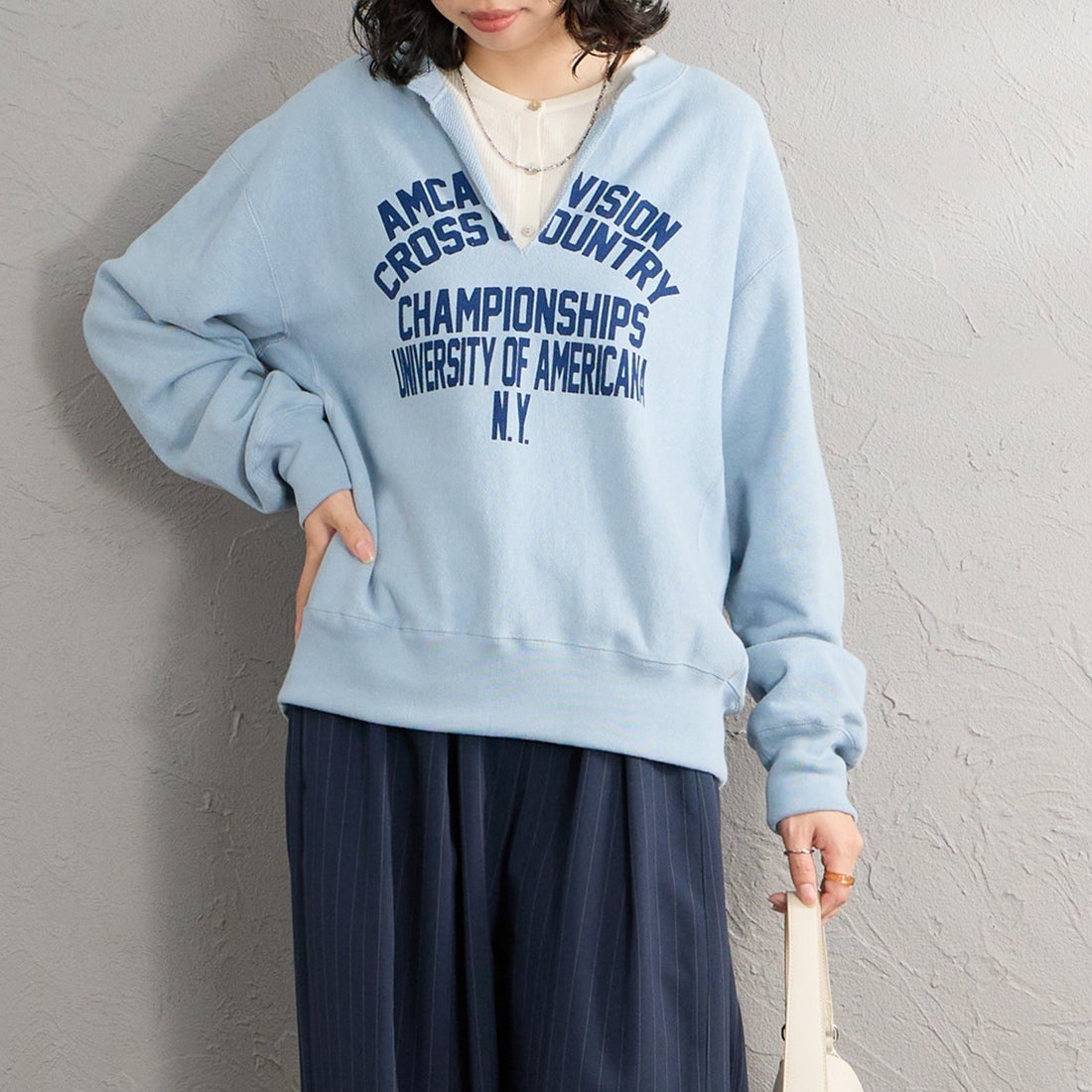 ﾌﾞﾙｰｸﾞﾚｰ&&モデル身長：162cm 着用サイズ：ONE SIZE&&