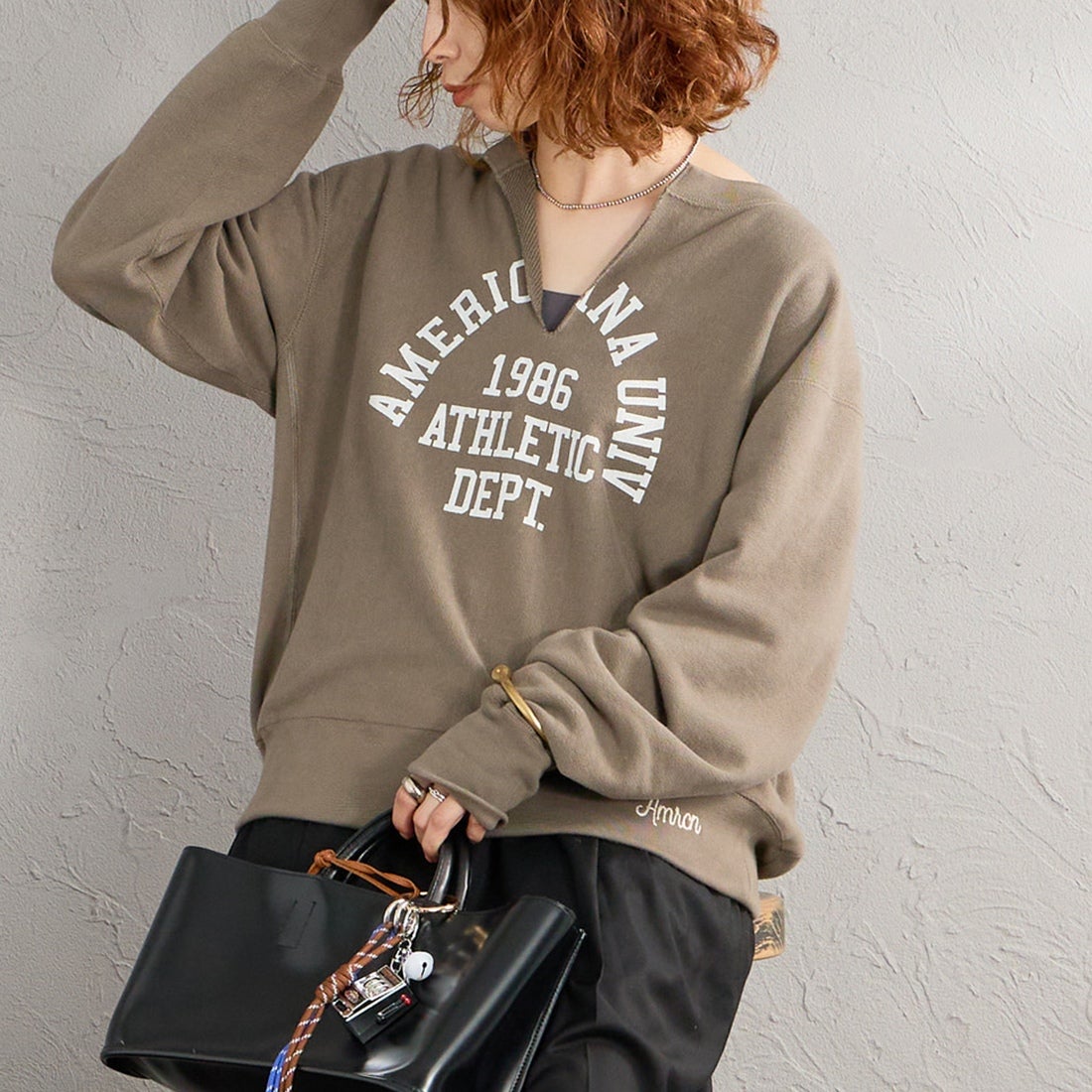 ｸﾞﾚｰﾌﾞﾗｳﾝ&&モデル身長：158cm 着用サイズ：ONE SIZE&&