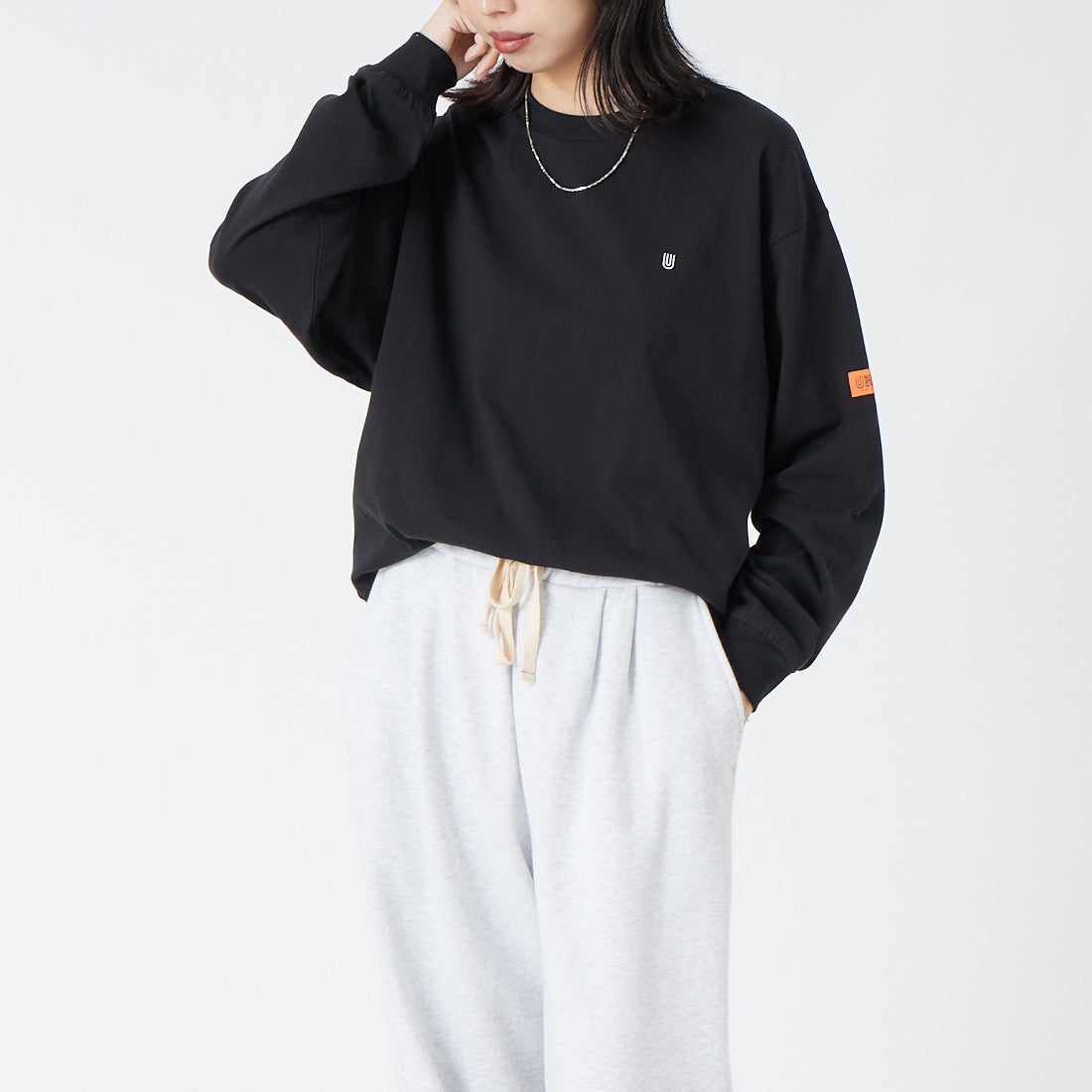 BLACK&&モデル身長：162cm 着用サイズ：S&&