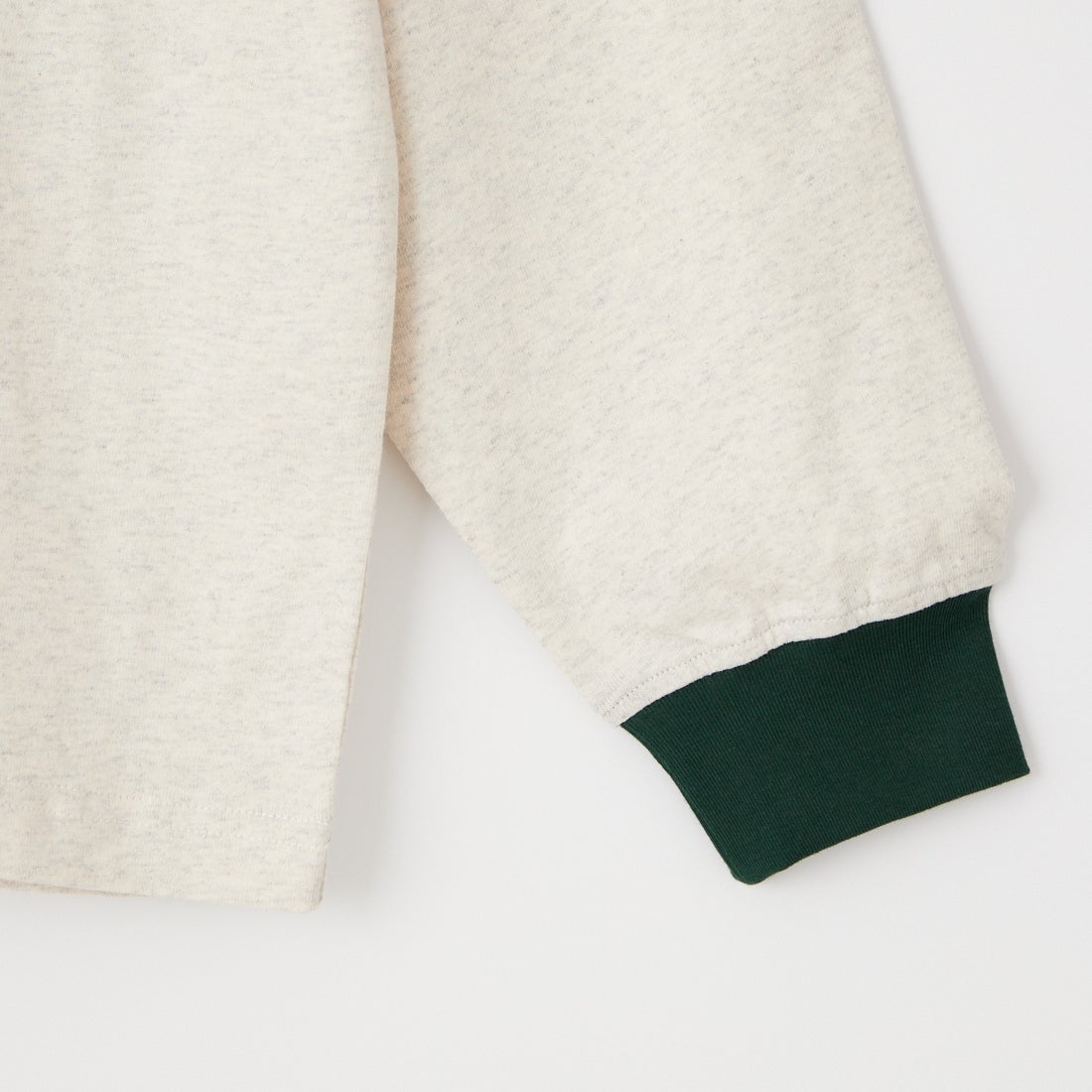 UNIVERSAL OVERALL [ユニバーサルオーバーオール] 別注 ワンポイントロゴ刺繍 ロングスリーブTシャツ [U2633215IN-JF] OATMEAL