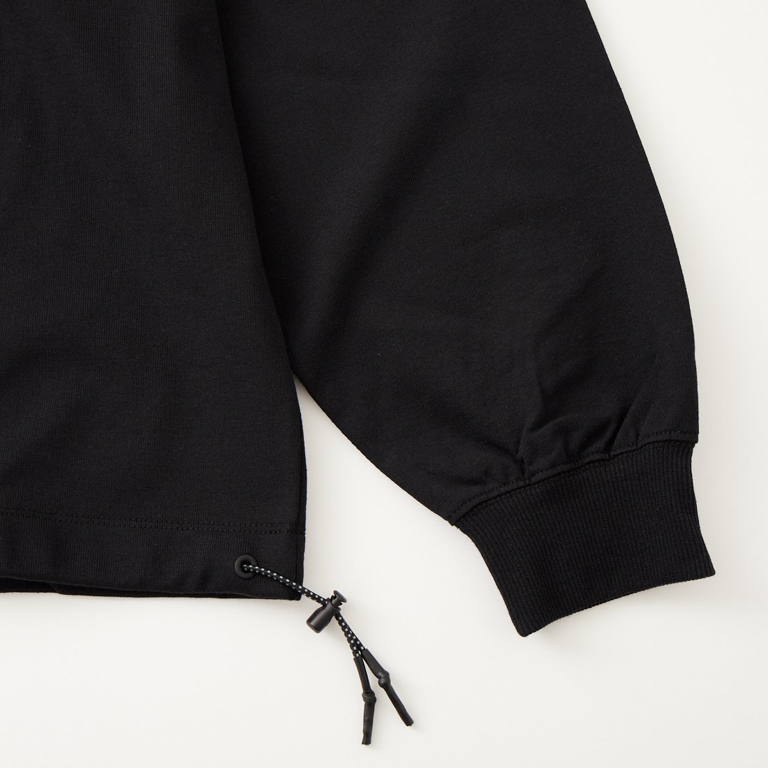 JEANSFACTORY × NANGA [ジーンズファクトリー × ナンガ] 別注 ドローコード付き ポケットロングスリーブTシャツ [NW2601-JF] BLACK