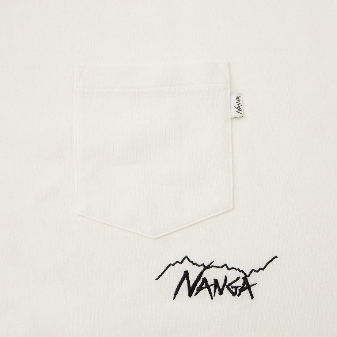 JEANSFACTORY × NANGA [ジーンズファクトリー × ナンガ] 別注 ドローコード付き ポケットロングスリーブTシャツ [NW2601-JF] WHITE
