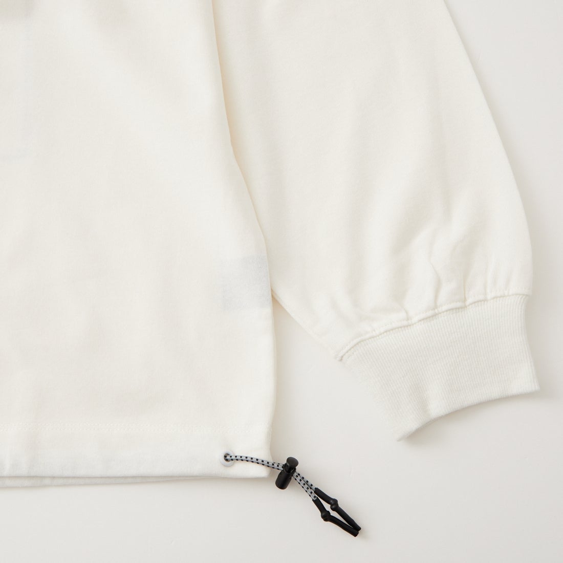 JEANSFACTORY × NANGA [ジーンズファクトリー × ナンガ] 別注 ドローコード付き バックプリントロングスリーブTシャツ [NW2602-JF] WHITE