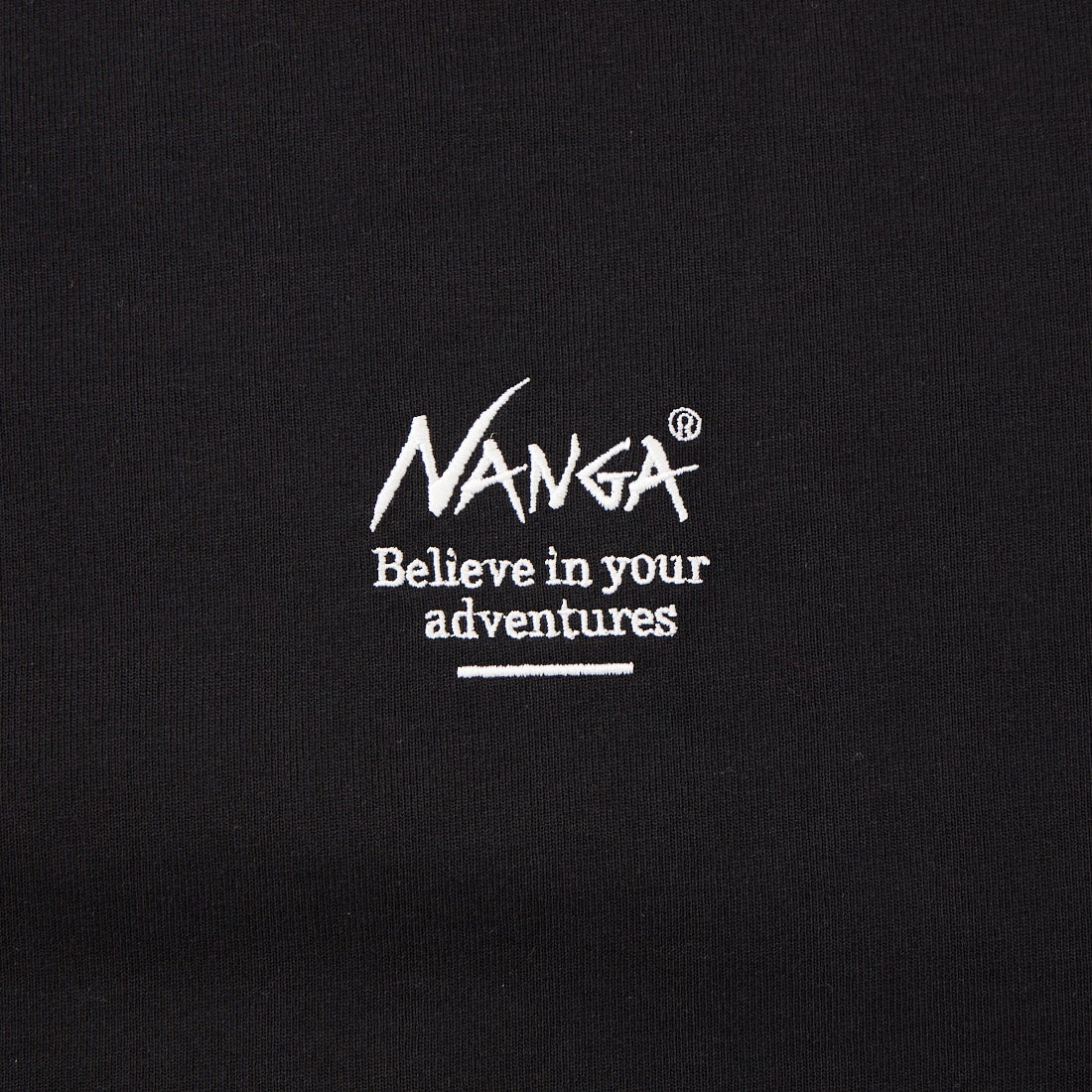 JEANSFACTORY × NANGA [ジーンズファクトリー × ナンガ] 別注 ドローコード付き バックプリントロングスリーブTシャツ [NW2602-JF] BLACK