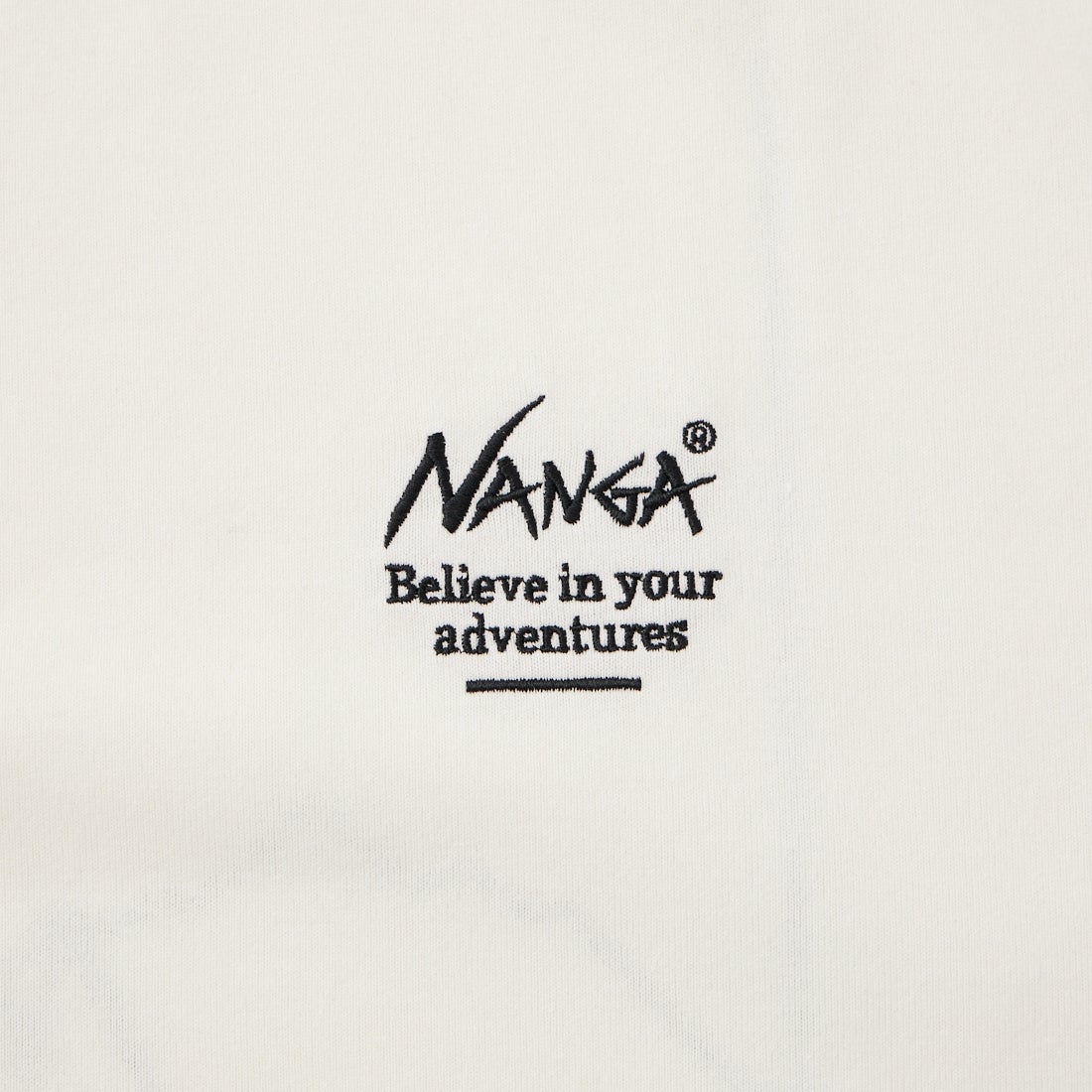 JEANSFACTORY × NANGA [ジーンズファクトリー × ナンガ] 別注 ドローコード付き バックプリントロングスリーブTシャツ [NW2602-JF] WHITE