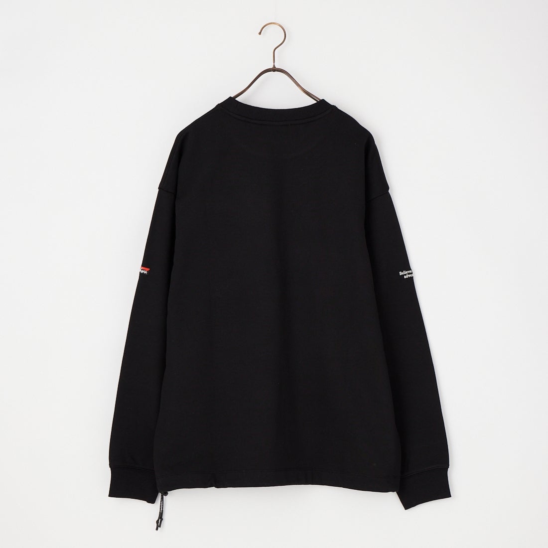 JEANSFACTORY × NANGA [ジーンズファクトリー × ナンガ] 別注 ワンポイントロゴ刺繍 ドローコードスウェット [NW2605-JF] BLACK