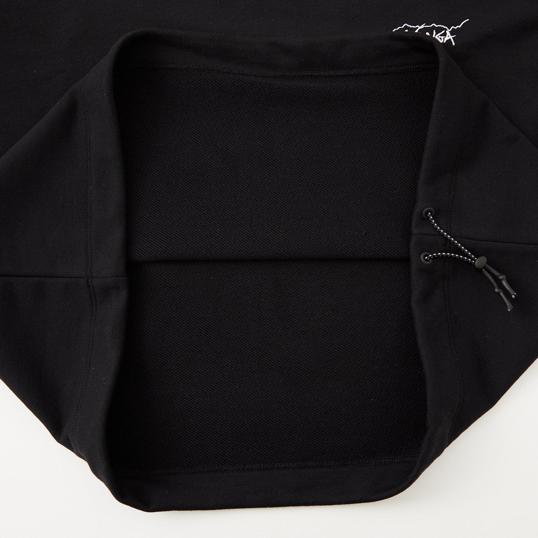 JEANSFACTORY × NANGA [ジーンズファクトリー × ナンガ] 別注 ワンポイントロゴ刺繍 ドローコードスウェット [NW2605-JF] BLACK