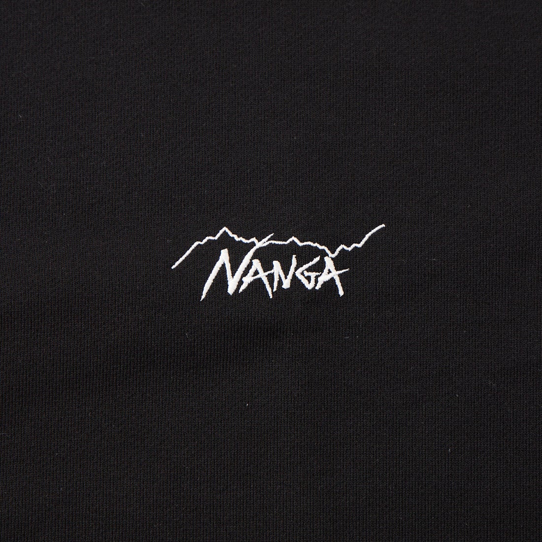 JEANSFACTORY × NANGA [ジーンズファクトリー × ナンガ] 別注 ワンポイントロゴ刺繍 ドローコードスウェット [NW2605-JF] BLACK