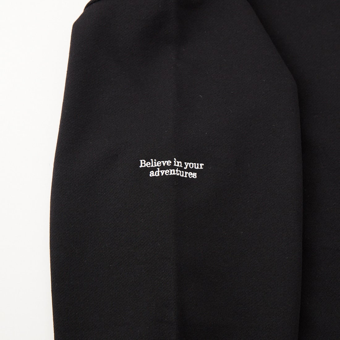 JEANSFACTORY × NANGA [ジーンズファクトリー × ナンガ] 別注 ワンポイントロゴ刺繍 ドローコードスウェット [NW2605-JF] BLACK