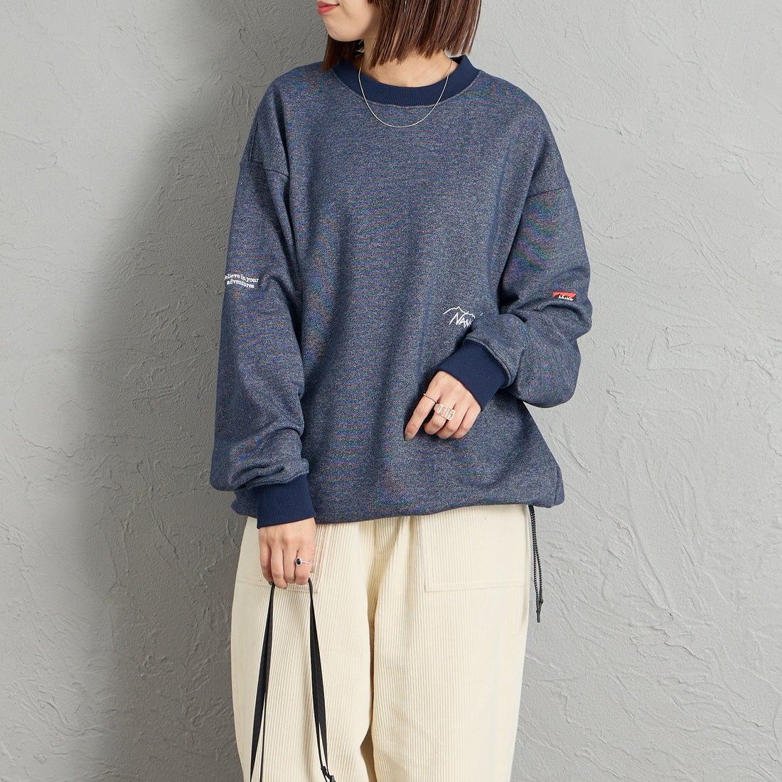 NAVY&&モデル身長：159cm 着用サイズ：S&&