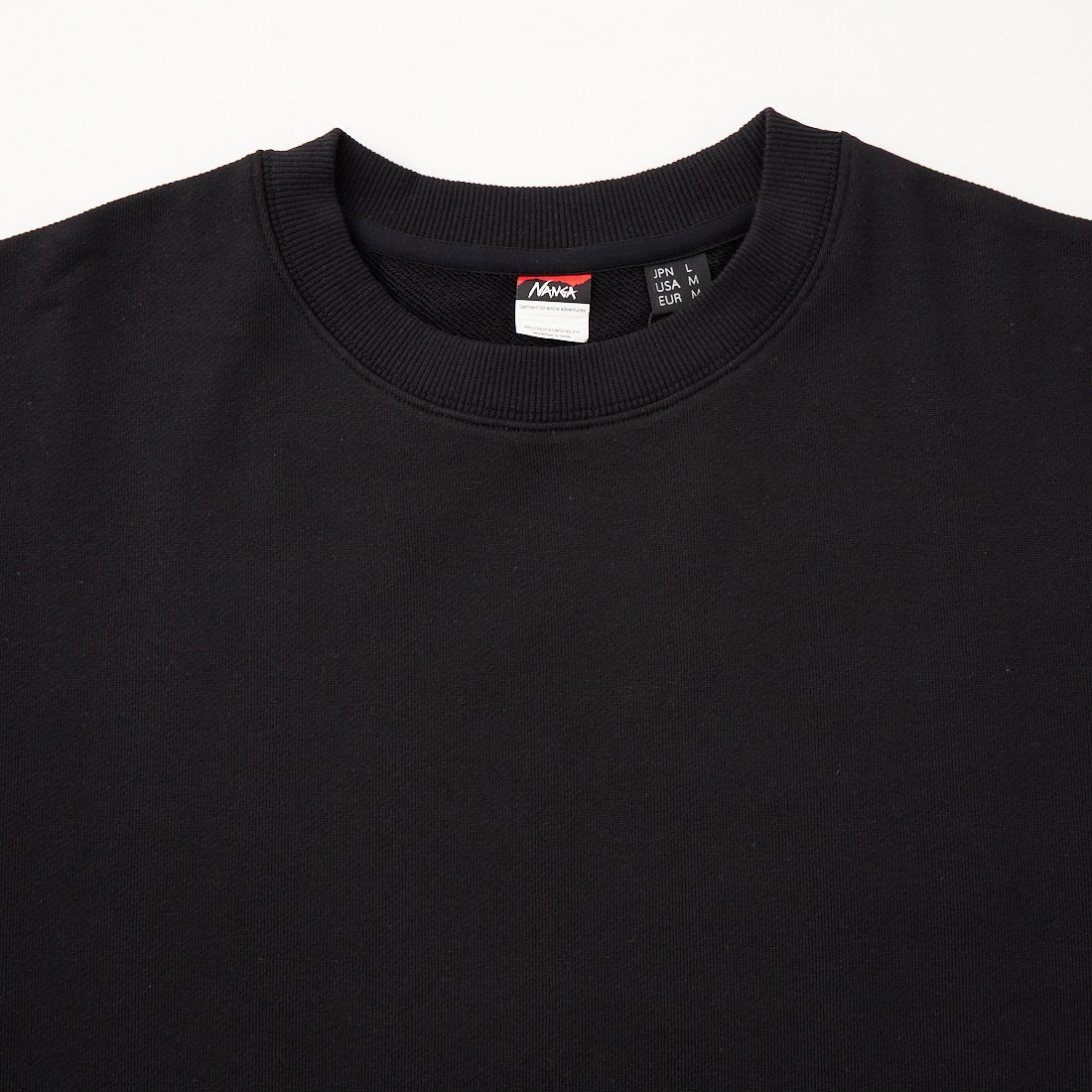 JEANSFACTORY × NANGA [ジーンズファクトリー × ナンガ] 別注 ワンポイントロゴ刺繍 ドローコードスウェット [NW2605-JF] BLACK