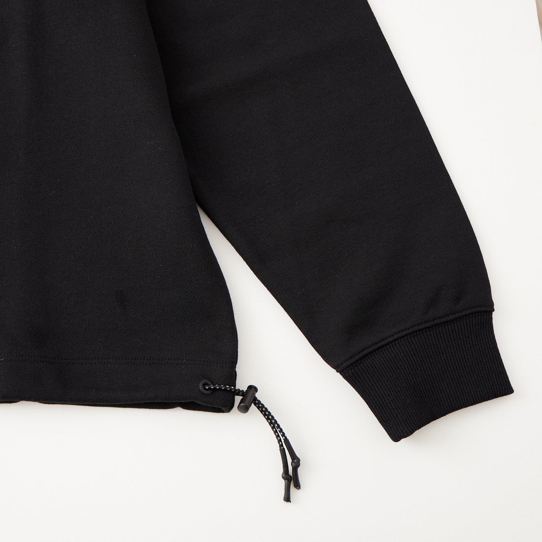 JEANSFACTORY × NANGA [ジーンズファクトリー × ナンガ] 別注 ワンポイントロゴ刺繍 ドローコードスウェット [NW2605-JF] BLACK