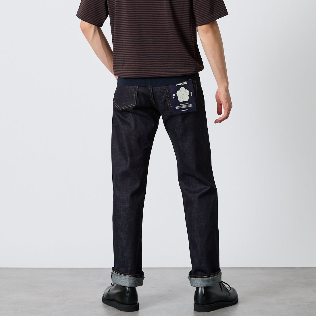 MOMOTARO JEANS [モモタロウ ジーンズ] 500 14.7ozスタンダード ナローストレートデニム [MMJZ0500] ID &&モデル身長：177cm 着用サイズ：28&&