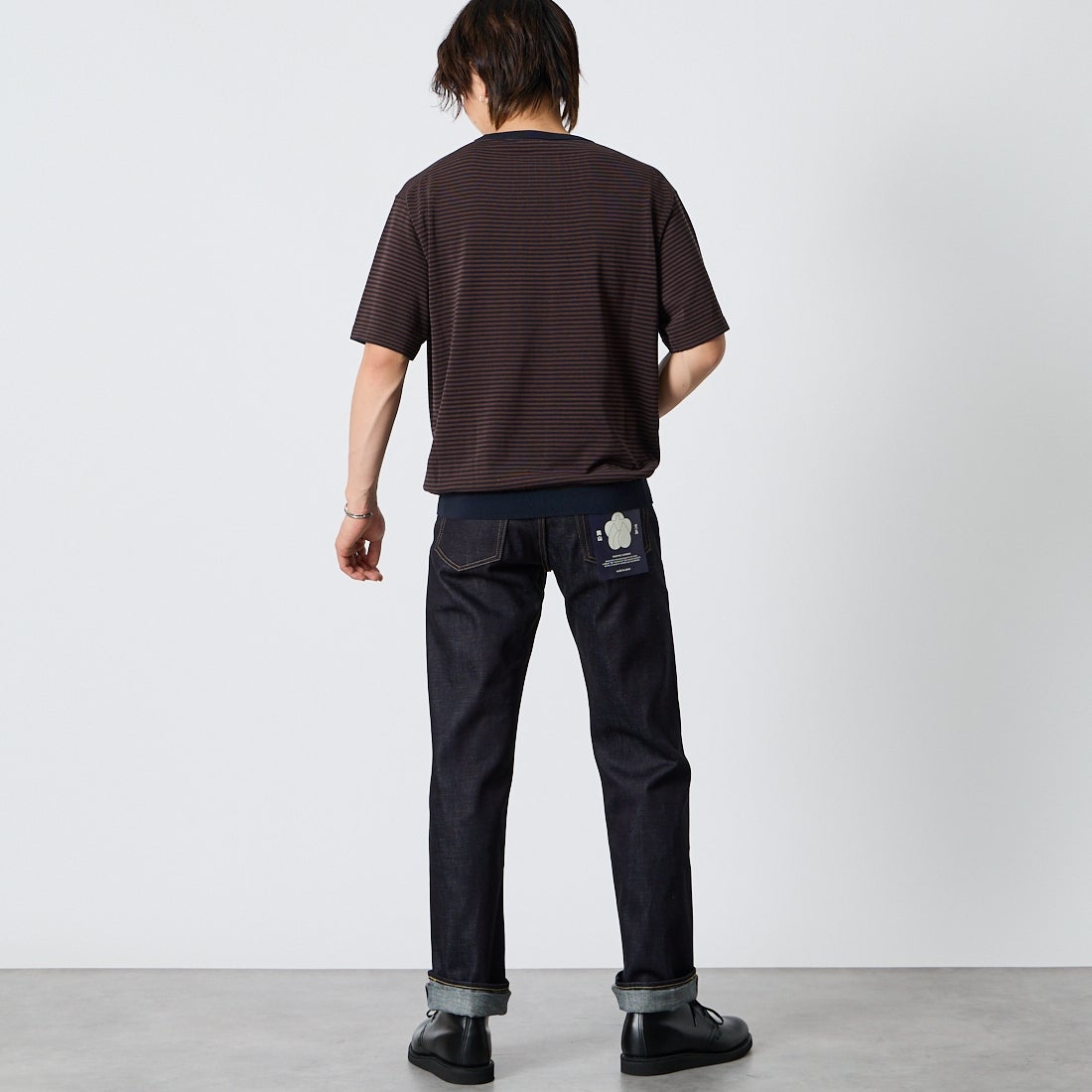 MOMOTARO JEANS [モモタロウ ジーンズ] 500 14.7ozスタンダード ナローストレートデニム [MMJZ0500] ID &&モデル身長：177cm 着用サイズ：28&&