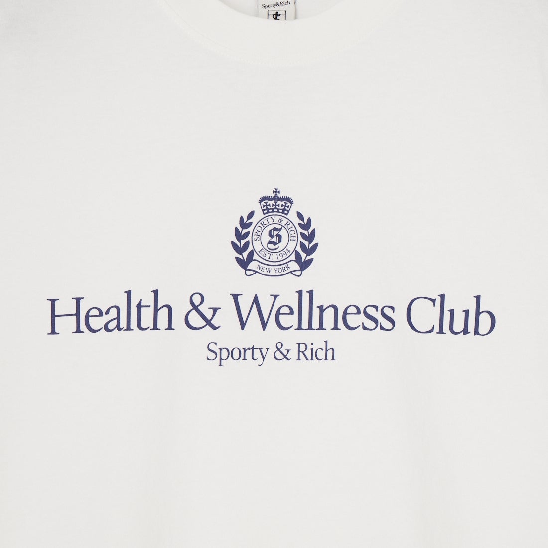 Sporty&Rich [スポーティアンドリッチ] H&W クレストロゴTシャツ [SR01TO1197-10241] WHT NVY