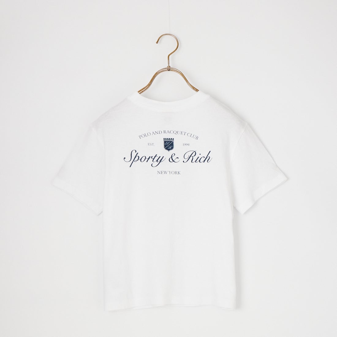 Sporty&Rich [スポーティアンドリッチ] シラキュース キッズTシャツ [SR06TO0487-5325] WHT D.NVY
