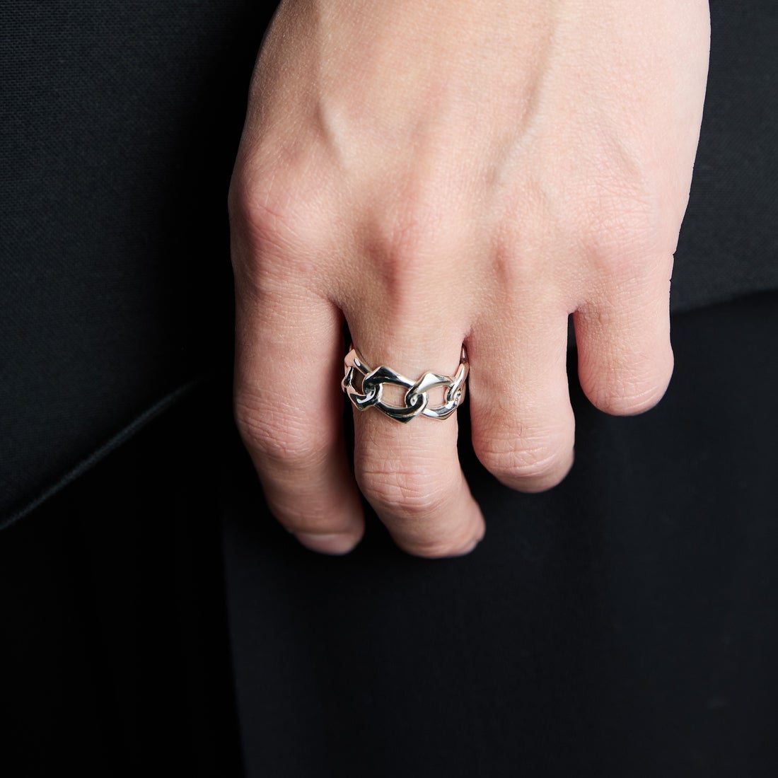 XOLO JEWELRY [ショロジュエリー] エッジチェーンリング [XOR108] SILVER