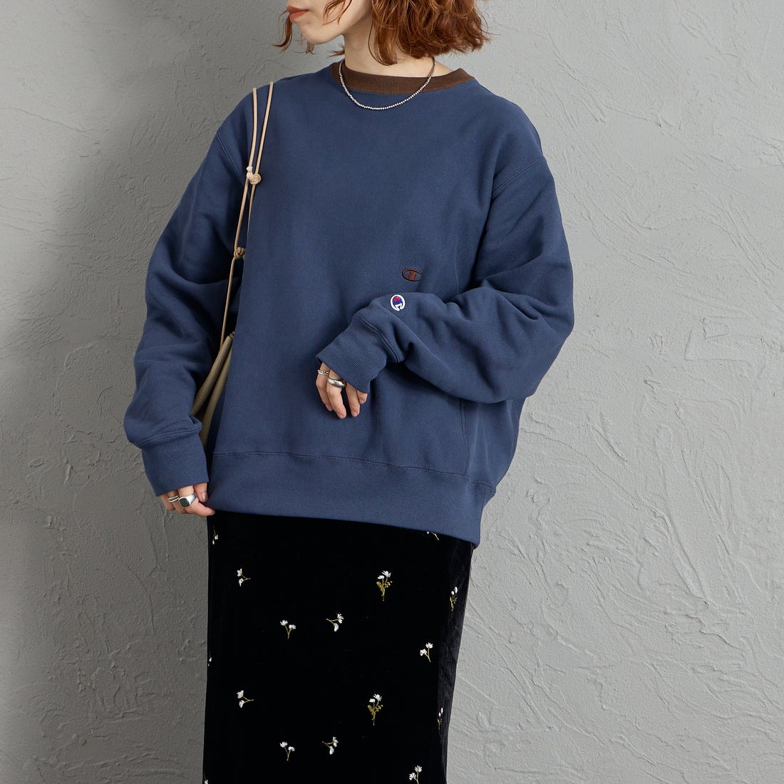 386 D.NAVY&&モデル身長：158cm 着用サイズ：S&&