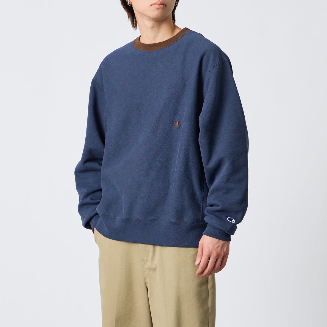 386 D.NAVY&&モデル身長：177cm 着用サイズ：L&&