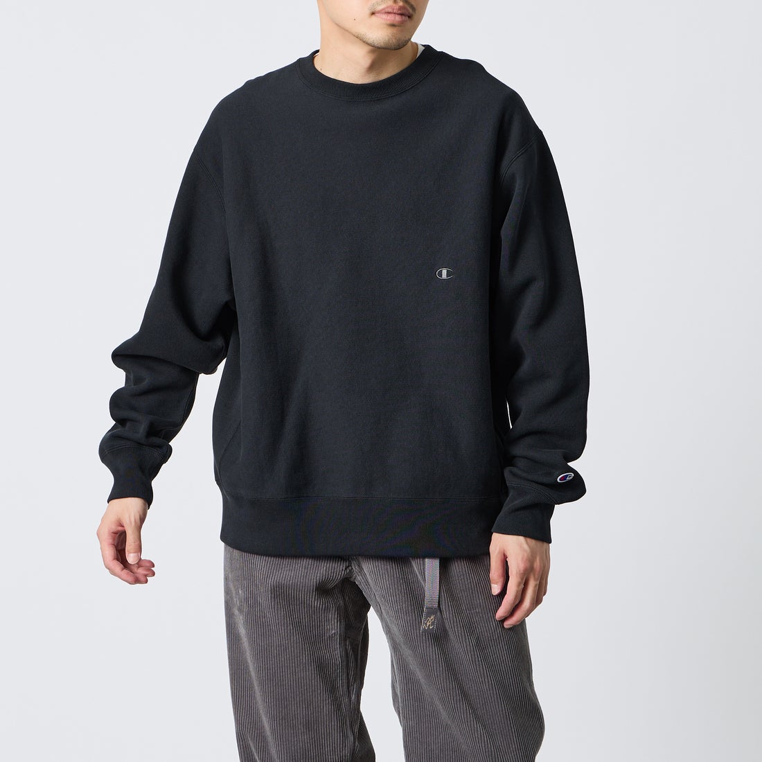 090 BLACK&&モデル身長：168cm 着用サイズ：L&&
