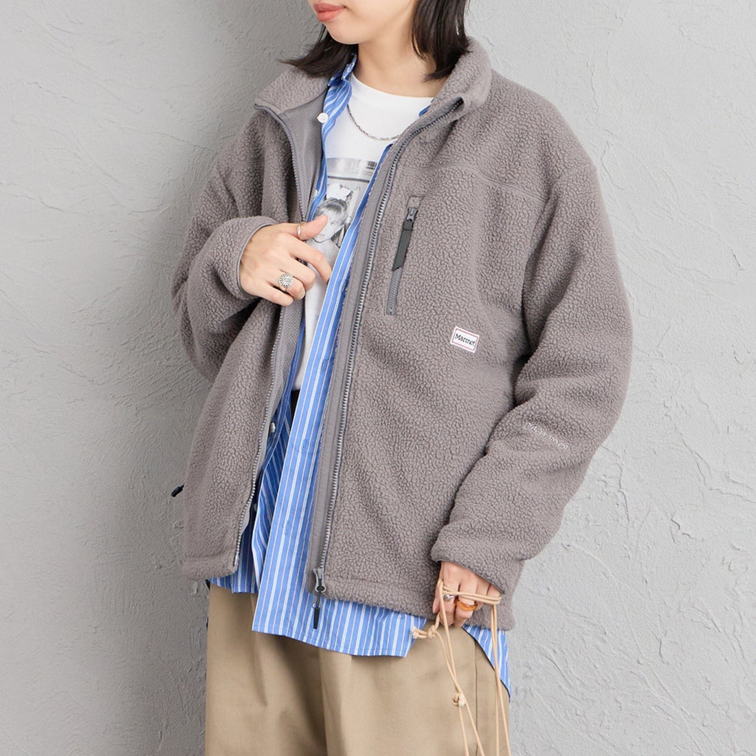 WARM GRAY&&モデル身長：162cm 着用サイズ：S&&