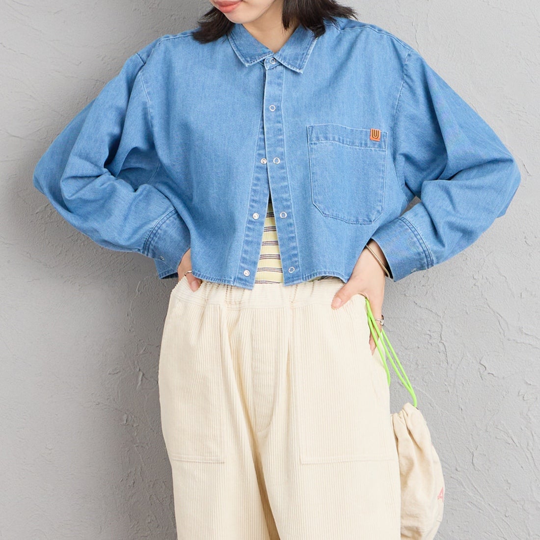M.BLUE&&モデル身長：162cm 着用サイズ：F&&