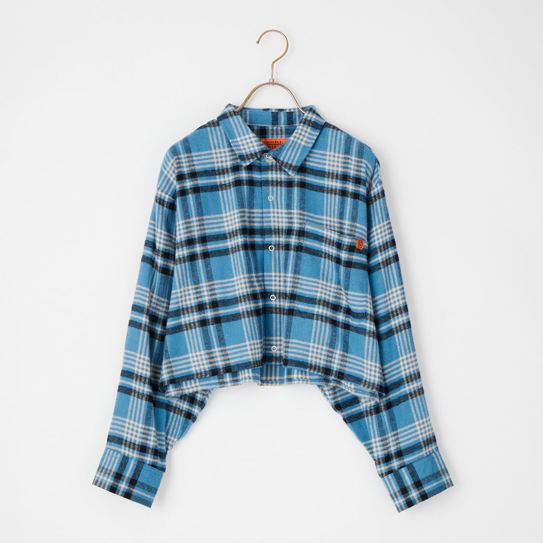 UNIVERSAL OVERALL [ユニバーサルオーバーオール] 別注 ショート丈 ビッグポケットシャツ [U2632158IN-JF] BLUE