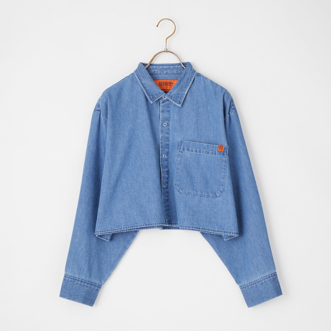 UNIVERSAL OVERALL [ユニバーサルオーバーオール] 別注 ショート丈 ビッグポケットシャツ [U2632158IN-JF] M.BLUE