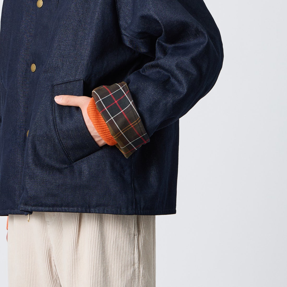Barbour [バブアー] 別注 TRANSPORT 中綿入りトランスポートデニムジャケット [262MCAS246-JF] BLUE