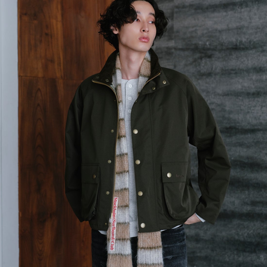 Barbour [バブアー] 別注 BEDALE スタンドカラー ビデイルショートジャケット [262MCAS248-JF] SAGE