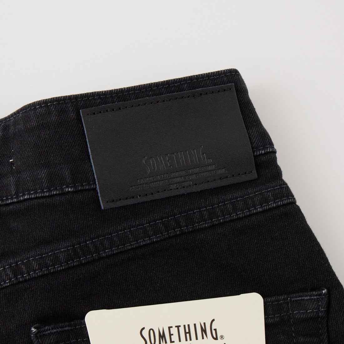 SOMETHING [サムシング] LISA フロントフラップ ワイドデニムパンツ [SEA583] 83 BLACK