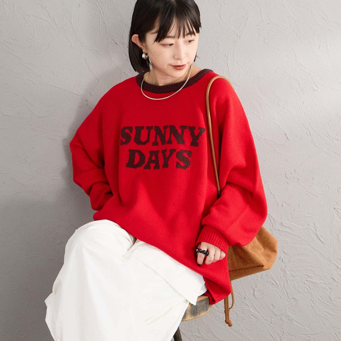 RED&&モデル身長：150cm 着用サイズ：F&&