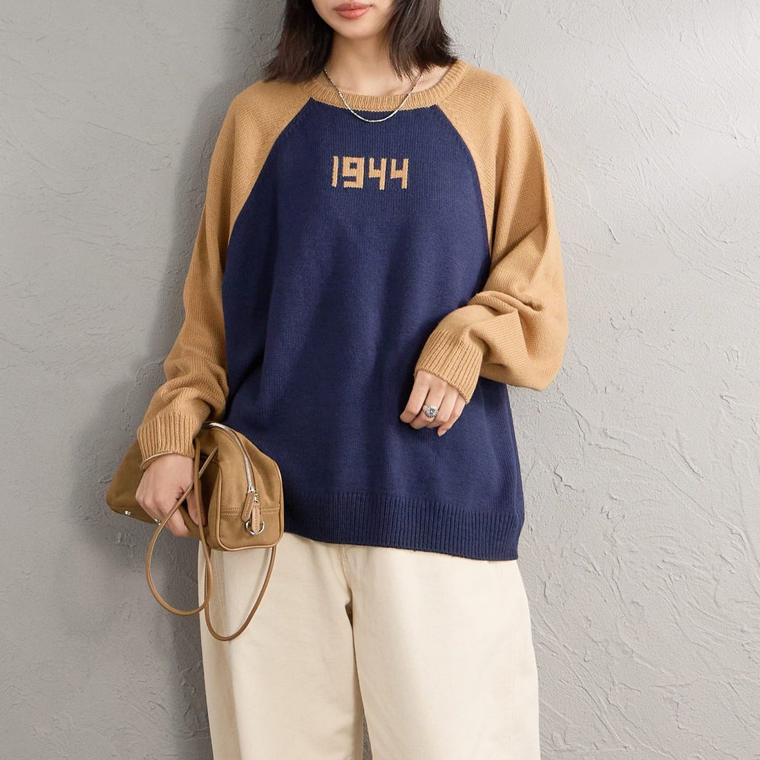 NAVY&&モデル身長：162cm 着用サイズ：F&&