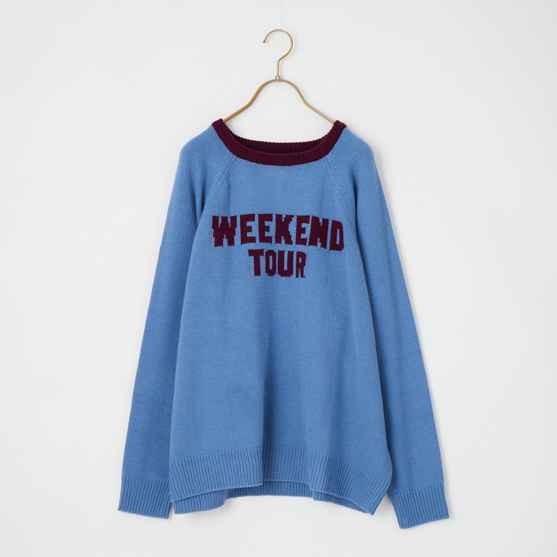 LOGAN Knitting Mills [ローガン ニッティング ミルズ] 別注 配色ジャガードラグランニット [LG-26FW29IN-JF] BLUE