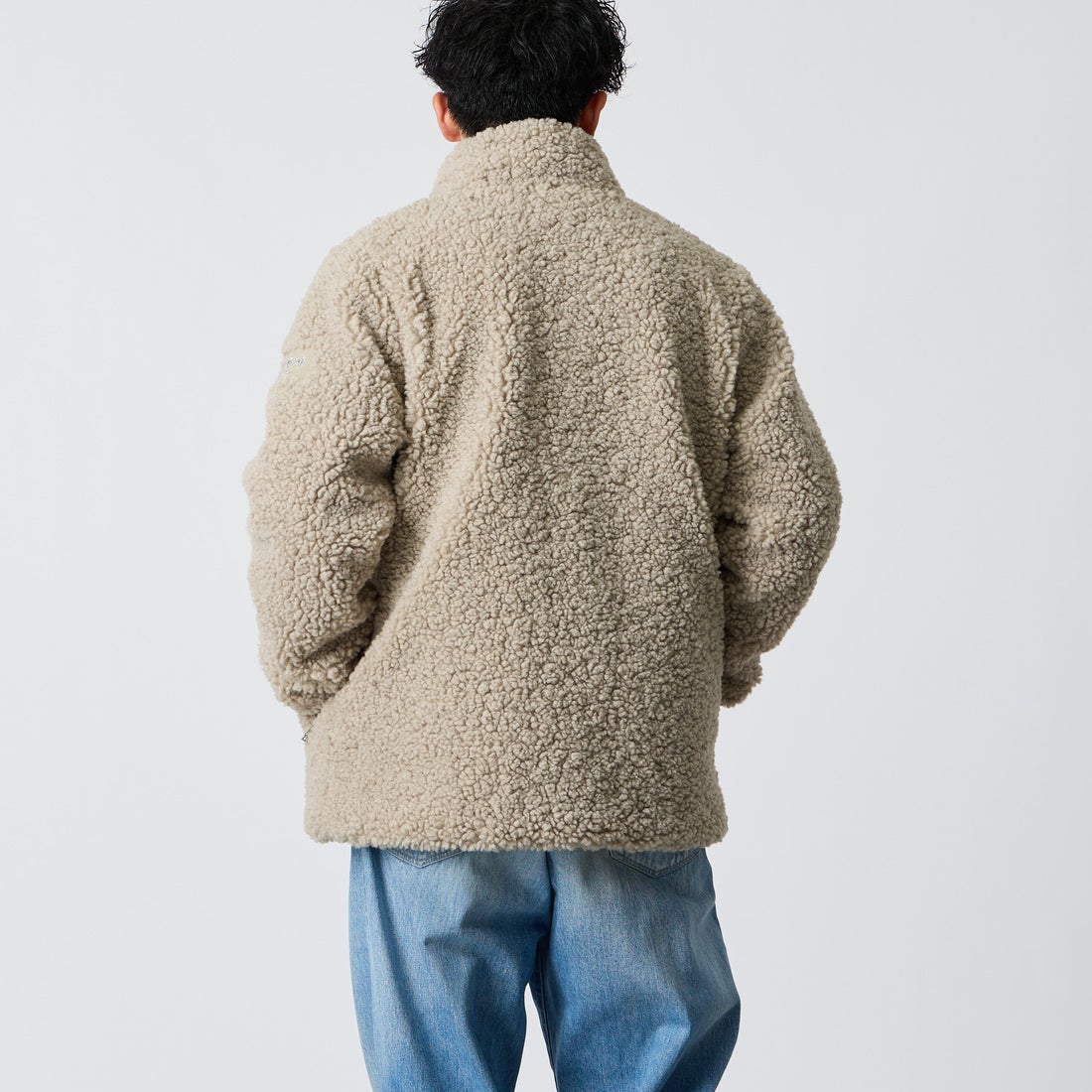 TATRAS [タトラス] 別注 GOLO スタンドカラーボアブルゾン [MCKA1180033968-JF] L.GRAY &&モデル身長：168cm 着用サイズ：3&&