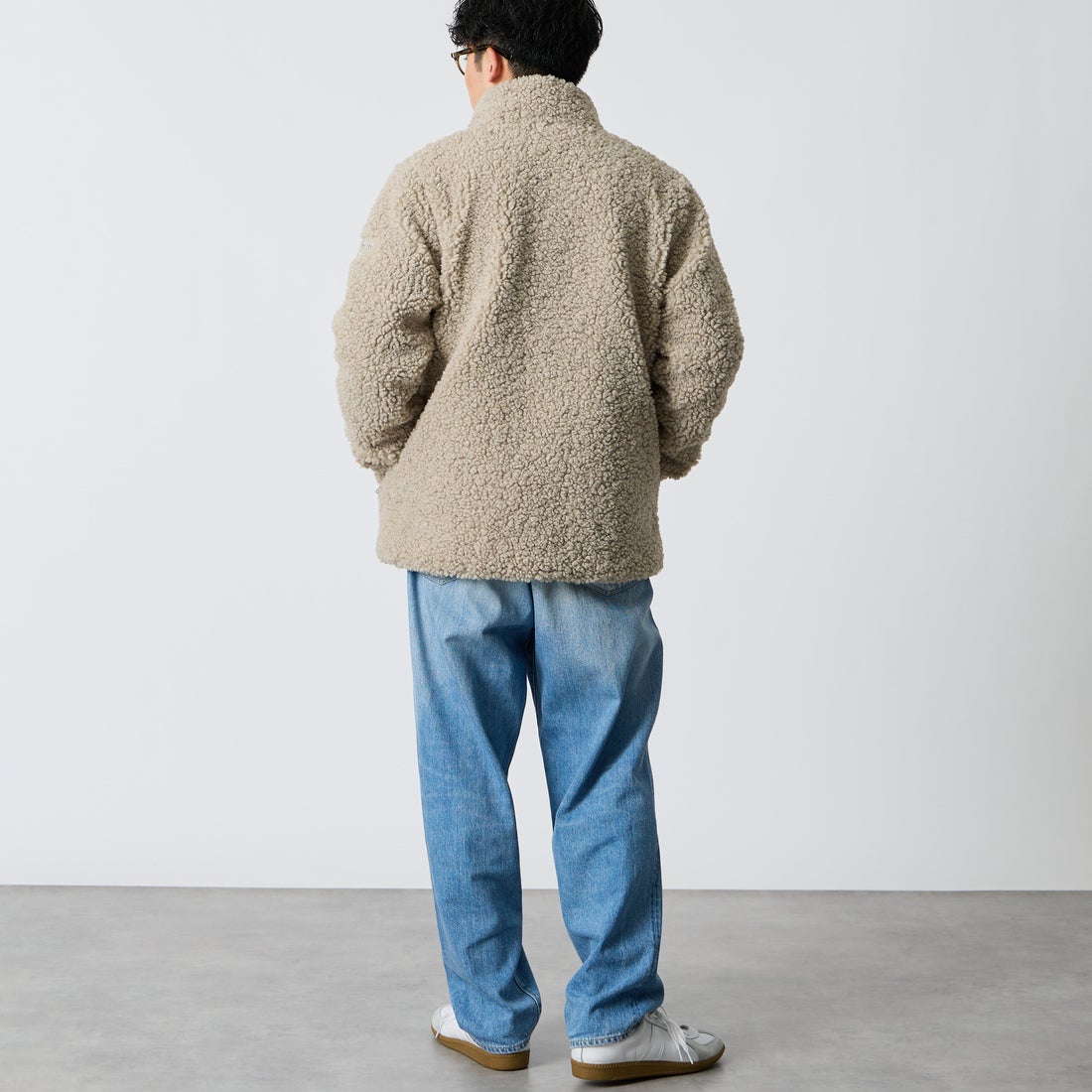 TATRAS [タトラス] 別注 GOLO スタンドカラーボアブルゾン [MCKA1180033968-JF] L.GRAY &&モデル身長：168cm 着用サイズ：3&&