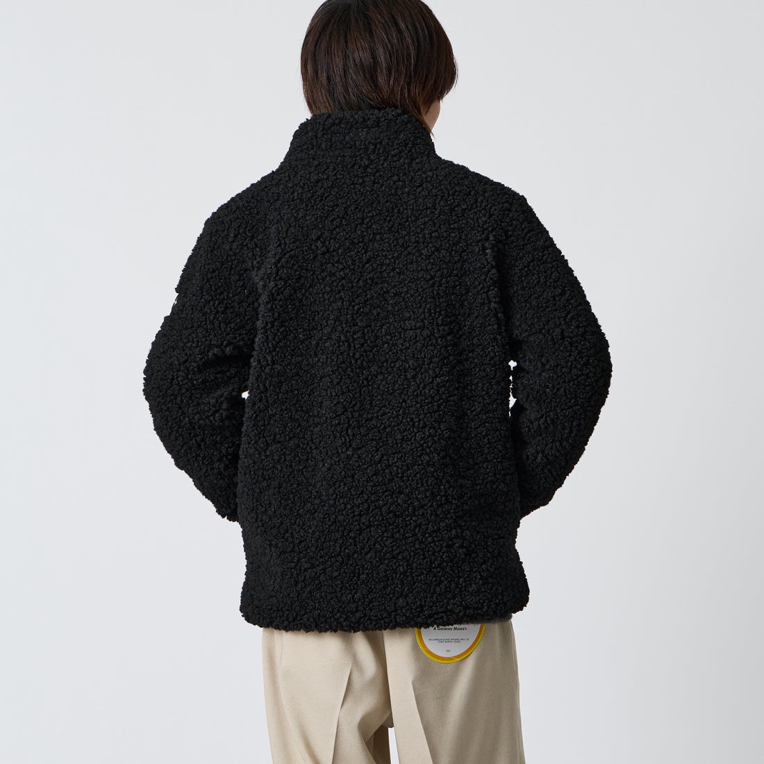TATRAS [タトラス] 別注 GOLO スタンドカラーボアブルゾン [MCKA1180033968-JF] BLACK &&モデル身長：177cm 着用サイズ：3&&