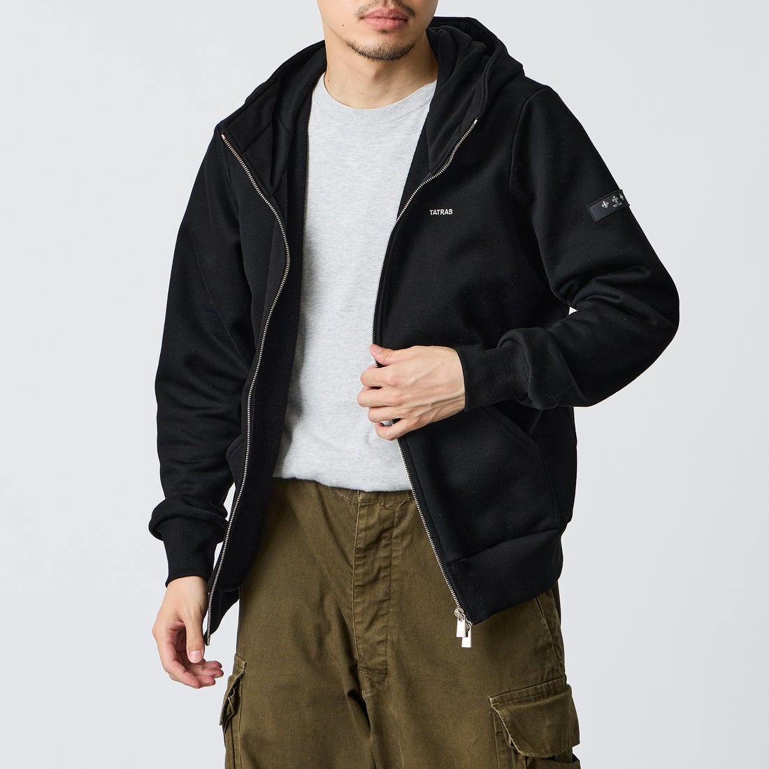 TATRAS◇TATRAS/OTONE/ジップパーカー/3/コットン/GRY Lサイズ パーカ