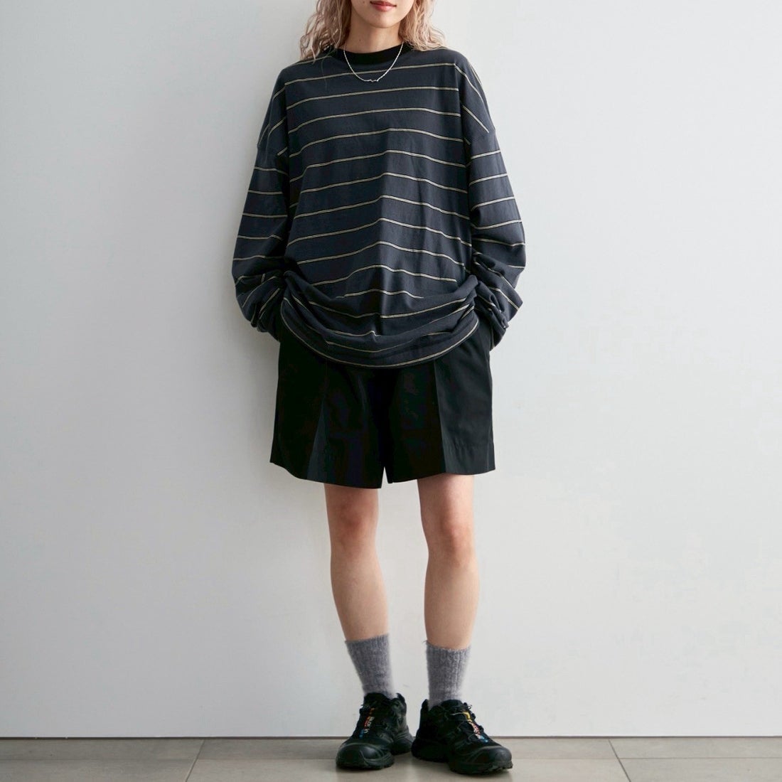 anuke [アンヌーク] ボーダールーズロングTシャツ [62620620] C/GRY