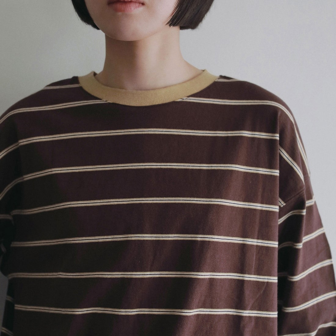 anuke [アンヌーク] ボーダールーズロングTシャツ [62620620] BRN